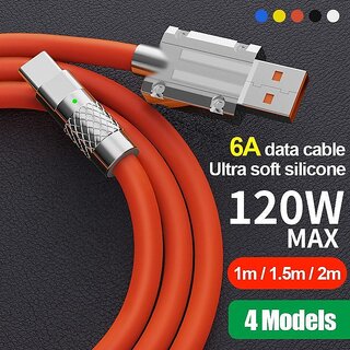 USB Type C Fast Charging Cable 120W High Power 6A Quick Charge Data Cord PD Fast Charging Charger For Mobile Phones (Yellow, USB-TYPEC (1M/3.3FT)) USB Type C Fast Charging Cable 120W High Power 6A Quick Charge Data Cord PD Fast Charging Charger For Mobile Phones (Yellow, USB-TYPEC (1M/3.3FT))