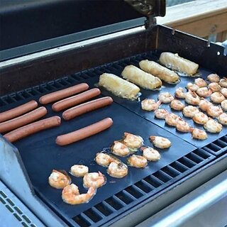 Barbecue Liners Pan Fry Liner Pads Reuseable Baking Mats Non-stick Mats Cooking Tool Sheet Pad Microwave Oven Tool (With Box Package) (40X33CM) Barbecue Liners Pan Fry Liner Pads Reuseable Baking Mats Non-stick Mats Cooking Tool Sheet Pad Microwave Oven Tool (With Box Package) (40X33CM)