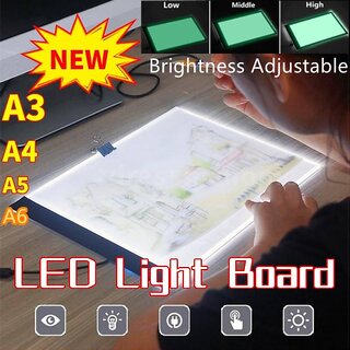 A3/A4/A5/A6 LED Light Board, LED Light Drawing Tablet Painting Tracing Board Copy Painting Pad (A4 (STEPLESS ADJUSTABLE BRIGHTNE) A3/A4/A5/A6 LED Light Board, LED Light Drawing Tablet Painting Tracing Board Copy Painting Pad (A4 (STEPLESS ADJUSTABLE BRIGHTNE)
