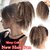 Synthetic Hair Bun Messy Hairpiece for Women Straight Hair Extension Ponytail Scrunchies with Elastic Rubber Band (COLOR 27T613)