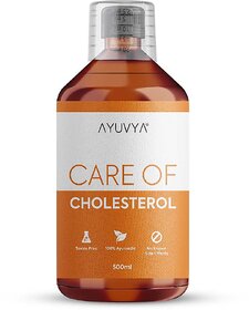 Ayuvya Care of Cholesterol juice - 500ml  Infused with Arjuna, Dalchini  Makoye  Helps Manage Choles