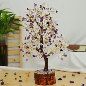 Crystal Divine Amethyst  Clear Quartz Crystal Tree Handmade Home Decor Items Crystal Bonsai Tree Showpiece For Home Dec