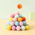 Pet Plush Ball Relieve boredom Shooting Gun Self Hi Mute Ball Cat Plush Ball Toy Micro Elastic Static Sticky Plush Ball (Blue, PISTOL + BALL * 30)