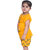 Kid Kupboard Cotton Girls T-Shirt and Short Set, Yellow, Half-Sleeves, 5-6 Years KIDS6797