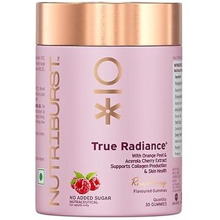 Nutriburst True Radiance Gummies for Collagen Improvement Raspberry Collagen Gummies with Orange Peel Acerola Cherry Sea Buckthorn No Added Sugar Enhance Elasticity Health skin (30 Gummy) Nutriburst True Radiance Gummies for Collagen Improvement Raspberry Collagen Gummies with Orange Peel Acerola Cherry Sea Buckthorn No Added Sugar Enhance Elasticity Health skin (30 Gummy)