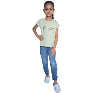 Kid Kupboard Cotton Girls T-Shirt, Grey, Half-Sleeves, 6-7 Years KIDS6808 Kid Kupboard Cotton Girls T-Shirt, Grey, Half-Sleeves, 6-7 Years KIDS6808