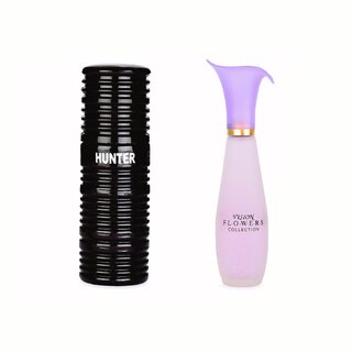                       Ossa Hunter EDP 60ml And Vision Flower EDP 60ml Long Lasting Fragrance Perfume Combo For Men  Women (Pack of 2)                                              