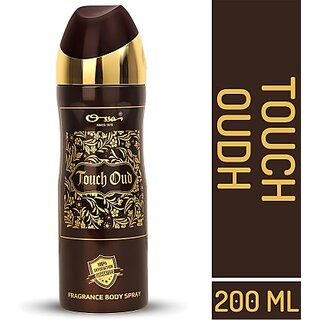                       OSSA Touch Oud Unisex Body Spray With Ambery And Oud Notes  Long Lasting (200 ml)                                              