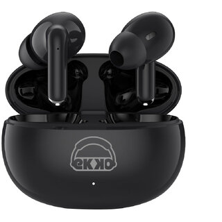                       EKKO Earbeats T05 TWS: ENC Call Noise Cancellation, 25H Playtime, 10MM Driver, Twin Connect, Massive Bass, Water Resistance, Siri & Google Assistant (Black)                                              