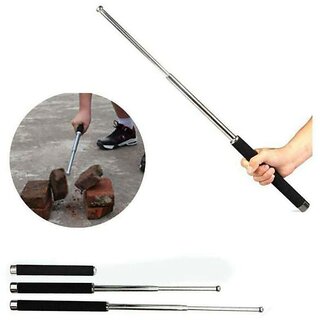                       Cribking Self Defence Stick Rod Foldable | Self Defence Steel Rod | Foldable Rod | Metal Rod | Self Safety Rod | Self Safety Car Metal Rod                                              