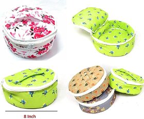 Cotton  Round zipper Roti Cover (Multicolour pack of 1 )