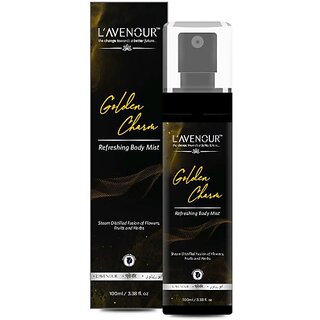                       L'avenour Golden Charm Refreshing Body Mist For Long Lasting Fragrance, Mood Uplifting Body Mist  -  For Men & Women (100 ml)                                              