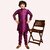 Roundfeet Boys Solid Pure Silk Kurta and Pyjama Set (Purple)