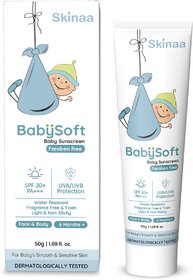 Skinaa Baby Soft Baby Sunscreen Paraben Free SPF 30+ PA+++ UVA/UVB Protection - 50g