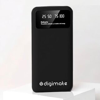 Digimate (DG-PB-1006-BK)10000mAh|Type-C Input (2-Way Port) 22.5W Fast Charging Power Bank (Black)