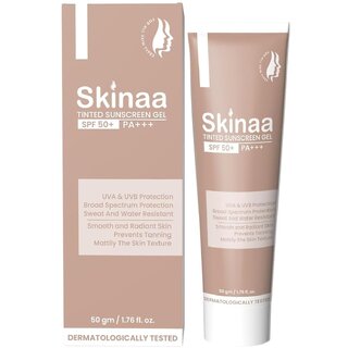 Skinaa Tinted Sunscreen Gel SPF 50 PA+++ for UVA UVB Protection and Matte Finish - 30ml Skinaa Tinted Sunscreen Gel SPF 50 PA+++ for UVA UVB Protection and Matte Finish - 30ml