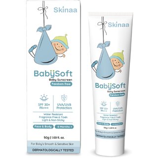 Skinaa Baby Soft Baby Sunscreen Paraben Free SPF 30+ PA+++ UVA/UVB Protection - 50g