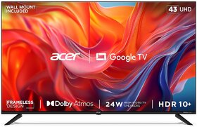 Acer 109 cm (43 inches) G Series 4K Ultra HD Smart LED Google TV AR43GT2851UDFL (Black)