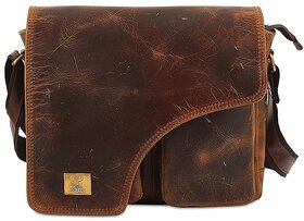 WILD HOOK Genuine Leather Messenger Bag