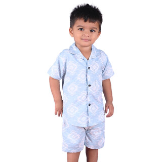 Kid Kupboard Cotton Baby Boys Shirt and Short Set, Multicolor, Half-Sleeves, 3-4 Years KIDS6821 Kid Kupboard Cotton Baby Boys Shirt and Short Set, Multicolor, Half-Sleeves, 3-4 Years KIDS6821