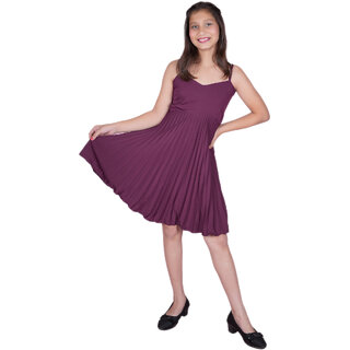                       Kid Kupboard Cotton Womens A-Line Dress, Purple, Sleeveless, L-Large KIDS6881                                              