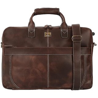 WILD HOOK Full Grain Leather Briefcases for Men