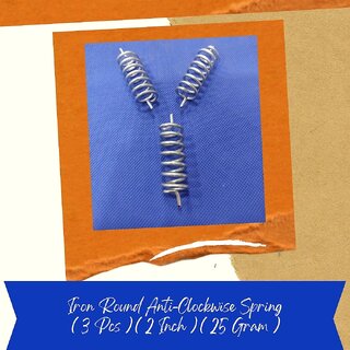 VSP VASTU SAMADHAN - 266 Iron Round Anti-Clockwise Spring ( 3 Pcs ) Used to Boost of The Energy Field ( 2 Inch ) - 25 gm VSP VASTU SAMADHAN - 266 Iron Round Anti-Clockwise Spring ( 3 Pcs ) Used to Boost of The Energy Field ( 2 Inch ) - 25 gm