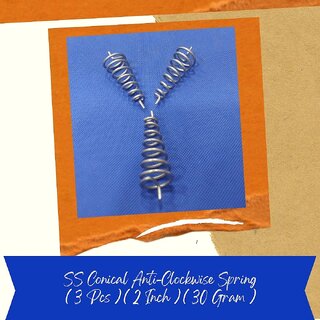 VSP VASTU SAMADHAN - 269 Conical SS Anticlockwise Spring ( 3 Pcs ) Use to Boost of The Energy Field ( 2 Inch ) ( 25 gm ) VSP VASTU SAMADHAN - 269 Conical SS Anticlockwise Spring ( 3 Pcs ) Use to Boost of The Energy Field ( 2 Inch ) ( 25 gm )