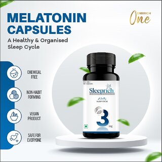 Enrich One Sleeprich Nutraceuticals 3MG 60 Pcs (pack of 1) Enrich One Sleeprich Nutraceuticals 3MG 60 Pcs (pack of 1)