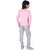 Kid Kupboard Cotton Girls Sweatshirt, Light Pink, Full-Sleeves, 8-9 Years KIDS6871