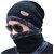 Wool Beanie Cap & Muffler for Mens & Women  Winter Cap for Men  Mens Woolen Cap with Neck Muffler  Winter Muffler for Women  Soft Woolen Muffler & Cap for Men & Women Black