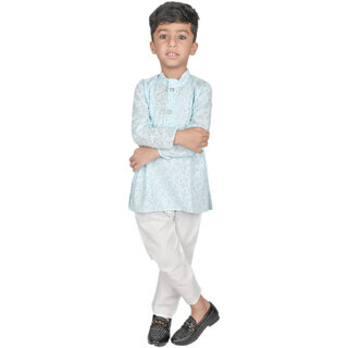 Kid Kupboard Cotton Boys Kurta and Pyjama Set, Multicolor, Full-Sleeves, 6-7 Years KIDS6884 Kid Kupboard Cotton Boys Kurta and Pyjama Set, Multicolor, Full-Sleeves, 6-7 Years KIDS6884