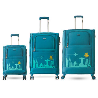 Salsa Plus 58 cm, 68cm 78cm - Soft Luggage Trolley Bags Combo Set 3 - Soft Spinner Wheels Cabin and Check-In Size Tro Salsa Plus 58 cm, 68cm 78cm - Soft Luggage Trolley Bags Combo Set 3 - Soft Spinner Wheels Cabin and Check-In Size Tro
