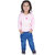 Kid Kupboard Cotton Baby Girls Sweatshirt, Light Pink, Full-Sleeves, 3-4 Years KIDS6930