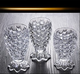 SEEMA (Pack of 6) Dimaond Cut Designer Royal Shape Short Glass Glass Set Shot Glass  (45 ml, Glass, Multicolor)