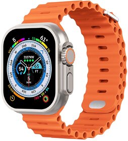 T800 Ultra Smart Watch with Beautiful Strap, Bluetooth Calling Smart Watch, 1.99 Touch Display with Fitness  Outdoor, Health  Medical Tracker, 8 Unique UI Interactions (Orange)