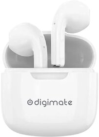 DIGIMATE Robopods Earbud With Charging Case 30 Hours Playtime, Water Resistance, Noise Cancellation (White DGMGO5-002)