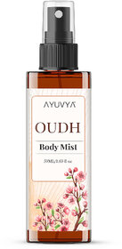 Ayuvya Oudh Body Mist  For Hydration  Layering  All Skin Type  50ml