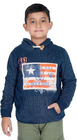 Boys Blue Hooded Sweatshirt