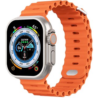                       T800 Ultra Smart Watch with Beautiful Strap, Bluetooth Calling Smart Watch, 1.99 Touch Display with Fitness  Outdoor, Health  Medical Tracker, 8 Unique UI Interactions (Orange)                                              