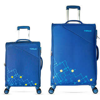 Timus Flash Plus 58cm68 cm-Soft Luggage Trolley Bags Combo Set 2 Soft Spinner Wheels Expandable Cabin Check-in Timus Flash Plus 58cm68 cm-Soft Luggage Trolley Bags Combo Set 2 Soft Spinner Wheels Expandable Cabin Check-in