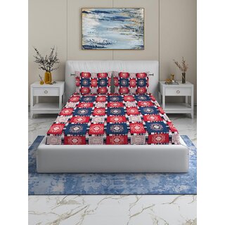 BEDZY Premium 180 TC Cotton Blend Fitted Single Bedsheets with 2 Pillow Covers | Single Bed Breathable BEDZY | Wrinklefree | 51 BEDZY Premium 180 TC Cotton Blend Fitted Single Bedsheets with 2 Pillow Covers | Single Bed Breathable BEDZY | Wrinklefree | 51