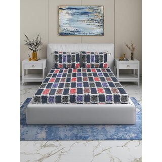 BEDZY Premium 180 TC Cotton Blend Fitted Single Bedsheets with 2 Pillow Covers | Single Bed Breathable BEDZY | Wrinklefree | 51 BEDZY Premium 180 TC Cotton Blend Fitted Single Bedsheets with 2 Pillow Covers | Single Bed Breathable BEDZY | Wrinklefree | 51