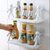 PASSION Wall Mounted Plastic Bathroom Shelf/Wall Shelf/Wall Mounted Shelf/Self Adhesive Shelf with 2 Self Adhesive Stickers (White)