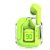 Wireless Earbuds, Transparent Charging Case and LED Digital Display, Bluetooth Earphones with ENC Noise Cancelling, Touch Control, Google Assistant and Siri Support (Green)
