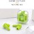 Wireless Earbuds, Transparent Charging Case and LED Digital Display, Bluetooth Earphones with ENC Noise Cancelling, Touch Control, Google Assistant and Siri Support (Green)