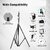 Digimate 6 Feet Height Adjustable Aluminum Alloy Portable Light Stand for Ring Light Tripod Ball Head  (Black, Supports)
