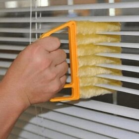 1pc, Washable Window Cleaning Brushes With Microfibers For Effortless Dust Collection And Blinds Cleaning