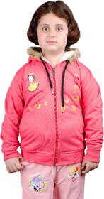 Girl's Pink Hooded Sweatshirt