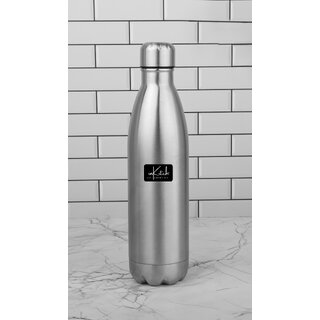                       inKitch Steel Insulated Water Bottle- 24 Hrs Hot or Cold, 1000 ml, Silver- Leak Proof, Double Wall Insulated Flask                                              